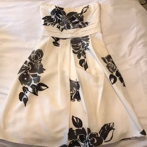 Ann Taylor floral strapless cocktail dress